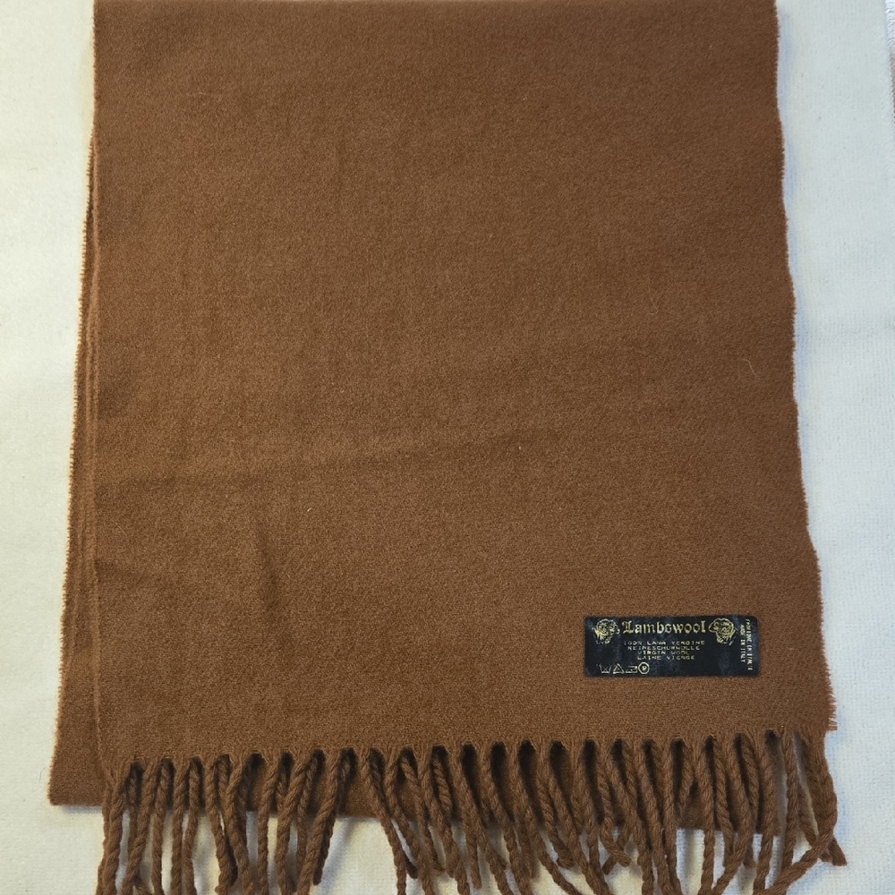 100% Virgin Wool Scarf - Classic Camel Tan - Winter Essential